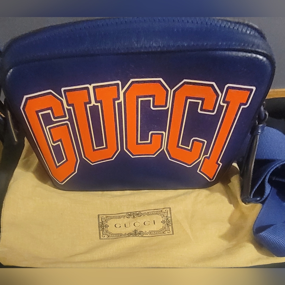 Men's Gucci Blue and Orange Men's Bag